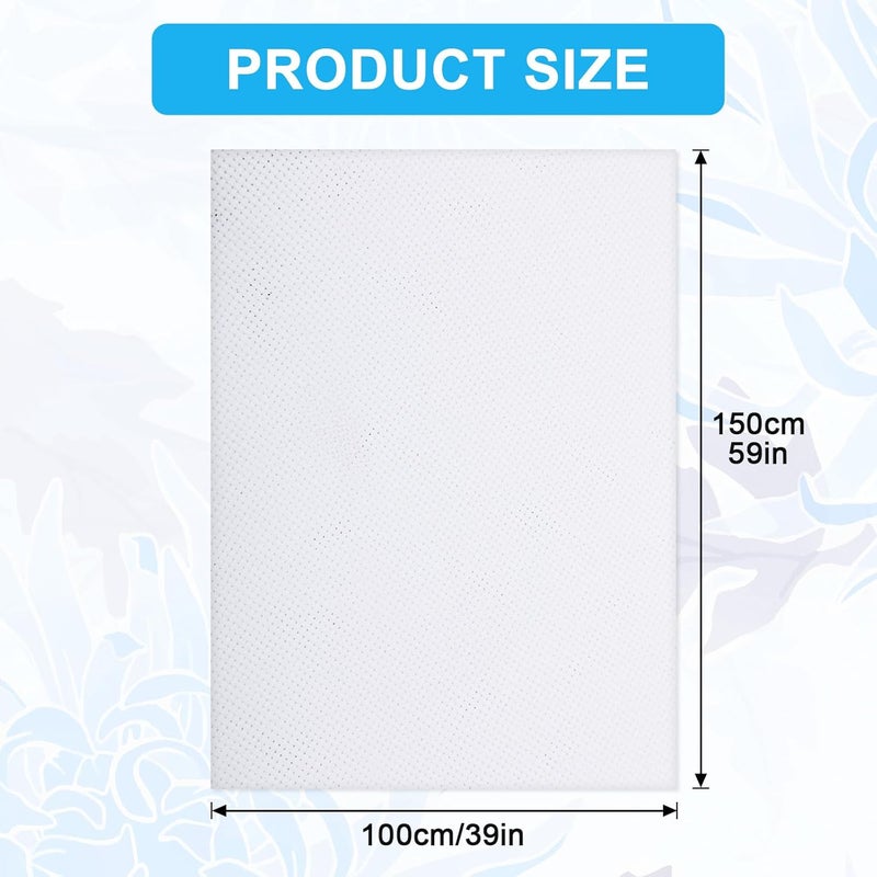 Telooco 18 Count Aida Cloth Cross Stitch Aida Fabric Large Size Embroidery Cloth Fabric White Cross Stitch Canvas for Home DIY Embroidery (59 by 39 Inch) - Image 2